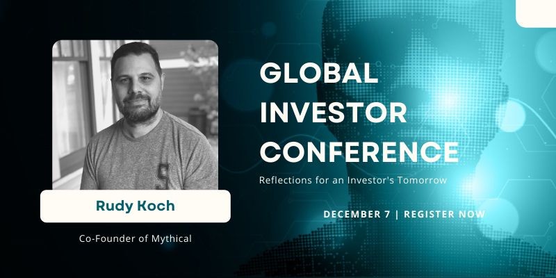Rudy Koch, co-founder of Mythical Games, speaking at the Global Investor Conference
